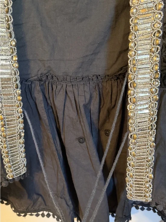 Free People Embellished Black Jacket XS - Picture 4 of 4